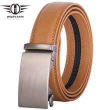 Plyesxale Light Brown Mens Belts Leather For Jeans Automatic Buckle Fashion Casual Belt Men High Quality Cinto Masculino B87 2024 - buy cheap