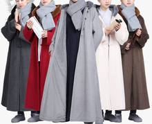 unisex Winter warm lay meditation cloak prayer Buddhist zen coat uniforms shaolin monk kung fu clothing robe cape  top quality 2024 - buy cheap