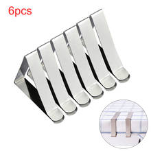 Clips de acero inoxidable para mantel, pinzas para Picnics, soporte para cubierta, suministros para fiestas de graduación y bodas, Clip estable, 6 uds. 2024 - compra barato