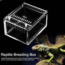 Reptile Breeding Box Clear Acrylic Terrarium Reptiles Feeding Box For Insect Tarantulas Amphibians Caterpillars Snail 2024 - buy cheap