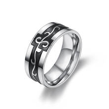 Anel de aço inoxidável para homens e mulheres, anel de titânio com dedos, vintage, da moda, para discoteca 2024 - compre barato