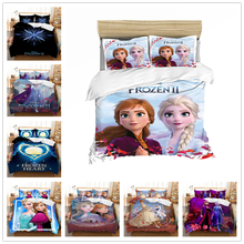 3d impressão disney princesa anna elsa jogo de cama rainha rei tamanho congelado conjunto capa edredão fronhas consolador 2024 - compre barato