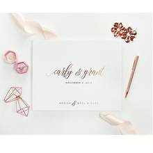 Personalized Wedding Guest Book names and date Guestbook Rose Gold Engagement Horizontal Custom Rustic Keepsake Book Ideas booth 2024 - buy cheap