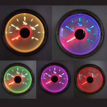 Medidor de nivel de combustible para coche y barco, 52mm, cara negra y anillo negro, luz LED colorida para barco, coche, camión, RV, Etc. 9-32V 2024 - compra barato
