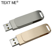 TEXT ME Pendrive 100% real capacity metal model usb2.0 4GB 8GB 16GB 32GB pen drive USB Flash Drive 64GB creative 2024 - buy cheap