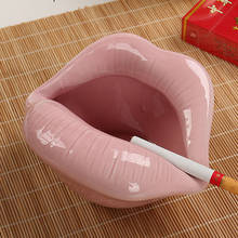 Cute Cartoon Ashtray Lips Ceramic Ashtray Creative Flower Pot Trendy Mouth Fashion Home Mini Send Boyfriend Gift 2024 - buy cheap