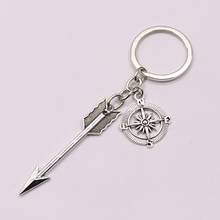 1pcs Antique Silver Arrow Compass Key Chain Travel Pendant Diy Key Ring For Wanderlust Gift 2024 - buy cheap