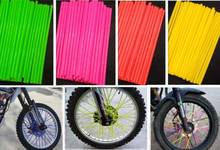 72Pcs Motorcycle Dirt Bike Wheel Rim Spoke Skins Covers Wrap Tubes Decor Protector Kit Motorcycle Protection Car Styling 8 Color 2024 - buy cheap