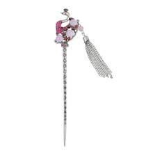 Classic Women Crystal Peacock Hair Stick Hairpins Chinese Style Handmade Bridal Headpiece Wedding Party Hair Accessories 2024 - buy cheap