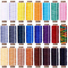 Hilo encerado para coser cuero a mano, accesorio para encuadernación, 8/16 colores, 33 yardas 2024 - compra barato