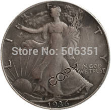 Moneda de copia de medio dólar, 1936-S, Walking Liberty 2024 - compra barato