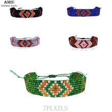 AMIU Jewelry Friendship Bracelet 7PLXZLS Hippy Handmade Seed Beads Charm Bracelet Evil Eye Bracelets For Women Men Dropshipping 2024 - buy cheap