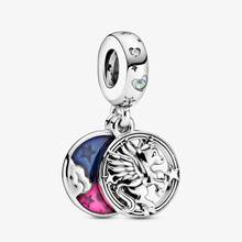 Compatible con Pandora Charms para pulsera, collar, colgante de plata 925, dije mágico de unicornio, colgante doble, joyería de plata Berloque 2024 - compra barato