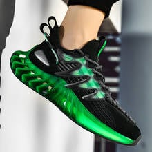 Sneakers Men Fashion Running Shoes Autumn Winter Luminous Blade Sport Shoes Cool Hollow Soles Casual Big Size Outdoor Streetwear 2024 - buy cheap