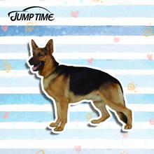 Jump Time 13cm x 11.6cm Dog Car Sticker German Shepherd Patrol dog Pet Vinyl Decal Laptop 3D Car Styling Waterproof Accessories 2024 - buy cheap