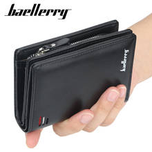 Baellerry Luxury Brand Men PU Leather Wallet With Zipper Coin Pocket Vintage Big Capacity Male Short Money Purse Card Holder 2024 - buy cheap