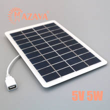 1 pces 5v 5w saída usb carregador de bateria solar usb porta fêmea 5v 5w carga reguladores painel solar 3.7v 18650 2024 - compre barato