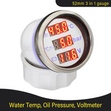 Medidor de pressão e temperatura digital, à prova d'água, multifuncional, 52mm, 9-32v, para carros e barcos 2024 - compre barato