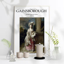 Thomas gainsborough arte imprime cartaz, a honorável sra. graharm exposição galeria nacional escocês cartaz, vintage decoração da casa 2024 - compre barato