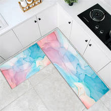 Alfombra de franela suave y lavable para el hogar, tapete de estilo nórdico, rosa, azul, para cocina, dormitorio de niña, decoración de pasillo 2024 - compra barato