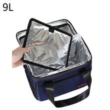 9L Portable Thermal Cooler Bag Picnic Food Beverage Drink Fresh Keeping Organizer Insulated Lunch Box Zipper Tote Lunch Box Ther 2024 - buy cheap