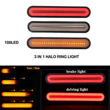 Luz de freio para caminhão, 2 led, 3 em 1, anéis de freio halo neon, à prova d'água, luz de parada, lâmpada de sinal de fluxo sequencial 2024 - compre barato
