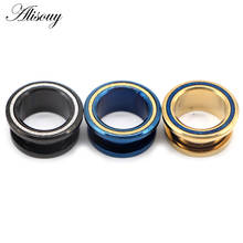 Alisouy 2pcs Stainless Steel Ear Plugs and Tunnels Ear Piercings Earlets Screwed Earring Expandar Ear Gauges Body Jewelry 2024 - buy cheap