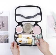 Kit de bolsa de pvc com zíper, sacola organizadora transparente para viagem, com zíper, para lavagem de cosméticos, maquiagem, à prova d'água 2024 - compre barato