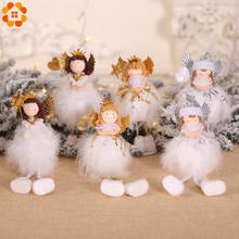 Ornamentos de boneca para natal 1 peça, ornamentos brancos de árvore para natal, para casa, festa de natal, presentes para crianças e meninas 2024 - compre barato