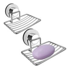 Kitchen Bathroom Soap Dish Tray Water Draining Holder Suction Cup Rack Shelf 2024 - buy cheap