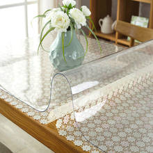 1.0mm/1.5mm Thick Transparent Waterproof Kitchen Table Protective Table Placemats Crystal Boards Rectangular Table Cover Matte 2024 - buy cheap