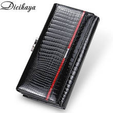 DICIHAYA Wallets Genuine Leather Female Fashion Purse Ladies Large Capacity Cowhide Clutch Card Holders Women Wallet Zipper 2024 - buy cheap