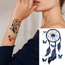 Waterproof Temporary Tattoo Sticker color Dreamcatcher feather butterfly Style Fake Tatto Flash body art Tatoo For Men Women 2024 - buy cheap