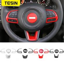 TESIN Interior Stickers for Jeep Renegade 2015+ Car Steering Wheel Panel Decoration Cover for Jeep Compass 2017+ Accessories 2024 - buy cheap