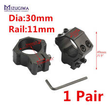 MIZUGIWA-anillos de alcance de 30mm de diámetro, 2 unids/par, 11mm, Weaver Picatinny, Riel de cola de milano, Mira de Rifle, pistola, Airsoft, caza 2024 - compra barato