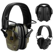 Protetor de ouvido esportivo anti-ruído, 2 peças, verde/preto, eletrônico, tiro, amplificação de som, headset protetor 2024 - compre barato