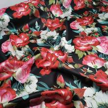 Full Flower Dress Chiffon Glossy DIY Fabric Skirt Fabric Hijab Fabric Craft DIY Material 1 Yard 2024 - buy cheap