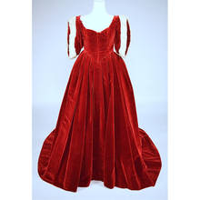 Cosplaydiy Debbie Reynolds' Studio Store Linda Darnell Cosplay Costume Victorian Women Velvet Red Ball Gown Dress L320 2024 - buy cheap