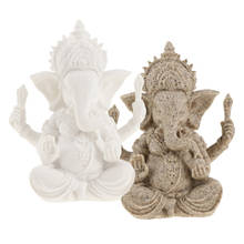 the   sandstone hindu ganesha buddha elephant god statue sculpture fengshui figurine decor ornament 4-5inch 2024 - buy cheap
