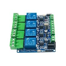 Módulo de relé de 4 vias stm8s103 mcu two desenvolvimento, comunicação rs485 ttl 2024 - compre barato