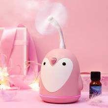 Xiaomi Cartoon Penguin Aroma Humidifier Home Office Mini Fan Sprayer USB Colorful Night Lights Air Purifier Creative Gift 2024 - buy cheap