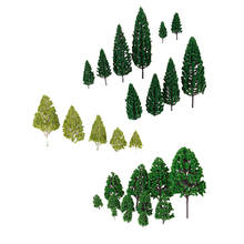 27pcs Model Tree 3-16cm Green Train Railroad Architecture Diorama HO O Scale for DIY Crafts or Building Models 2024 - buy cheap