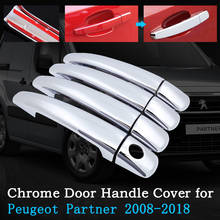 Car Door Handle Cover Chrome for Peugeot Partner 2008~2018 2009 2010 2011 2012 2015 2016 Exterior Car Accessories Auto-Goods 2024 - buy cheap