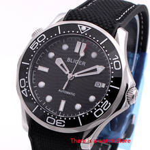 Bliger 41mm Automatic Mechanical Men Watch Luxury Brand Rubber Strap Luminous Waterproof Military Calendar Wristwatch Men 2024 - buy cheap