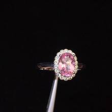 Anel de diamantes feminino, joias finas reais 18k, ouro branco 100% natural de rosa, beril heliodor de morganite, pedras preciosas ct para mulheres 2024 - compre barato