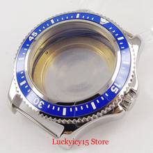 40mm SS Watch Case with Blue Bezel Fit ETA 2836 MIYOTA 8215 821A DG 2813 Movement 2024 - buy cheap