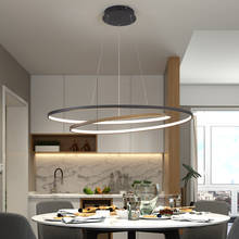 NEO Gleam-luces led colgantes modernas para sala de estar y comedor, lámpara colgante de 90-260V, color negro mate/blanco, novedad 2024 - compra barato