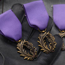 France Palm Leaf Purple Knight Medal Highest Honor Medal For Cultural Education Brooch Pin Collection Wear Accessories 2024 - buy cheap