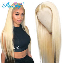 Alisky 613 Lace Frontal Wig Brazilian Straight Lace Front Human Hair Wigs Pre Plucked With Baby Hair 4x4 Transparent Lace Wig 2024 - buy cheap