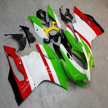 Tornillos gratuitos + molde de inyección personalizado, artículo para motocicleta, color rojo y verde, para 1199, 2012, 2013, 2014, carenado de ABS 2024 - compra barato